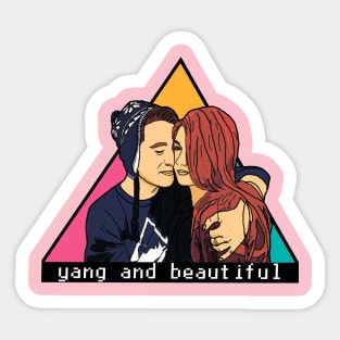 young and beautiful Sticker